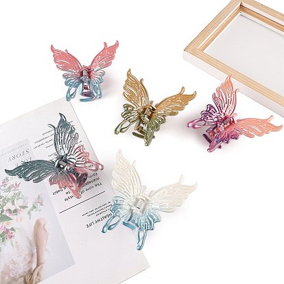 Пластиковые заколки для волос с когтями бабочки, аксессуары для волос для женщин и девочек