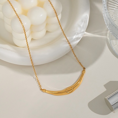 304 ожерелья с подвесками из коровьего рога из нержавеющей стали