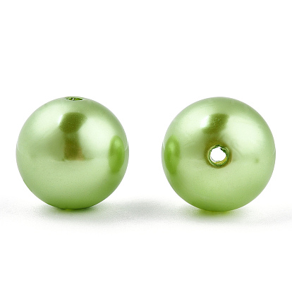Perles rondes en plastique imitation abs