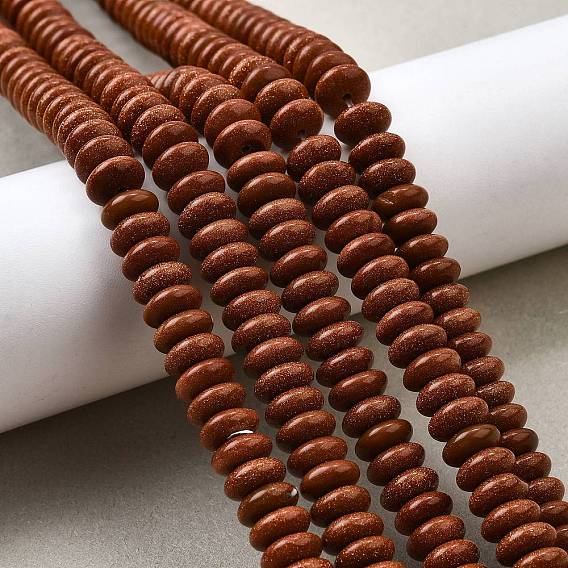 Синтетические голдстоуновские бисер пряди, плоско-круглые, Heishi бусы