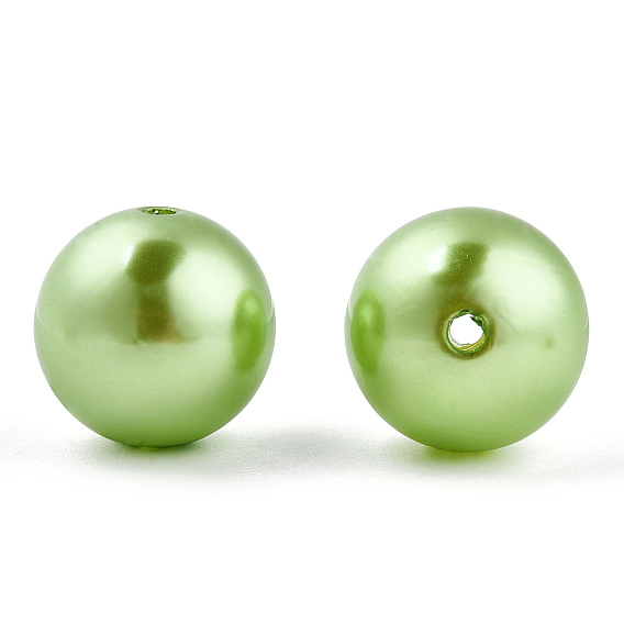 Perles rondes en plastique imitation abs