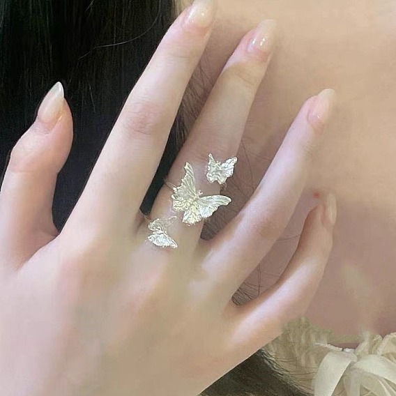 925 серебряные манжеты, бабочка