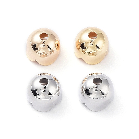 Embouts de cordon de laiton  , embouts, sans cadmium et sans nickel et sans plomb, fleur
