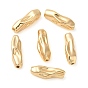 Brass Textured Beads, Irregular Tube