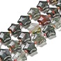 Natural African Bloodstone Beads Strands, with Seed Beads, Star