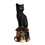 Halloween Resin Cat/Crow Figurines, for Home Desktop Decoration