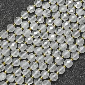 Природных кристаллов кварца бисер нитей, с бисером, граненые, плоские круглые бусины из горного хрусталя