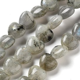 Natural Labradorite Beads Strands, Heart