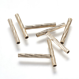 Brass Tube Beads, Long-Lasting Plated