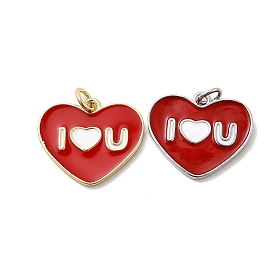 Латунь эмаль подвески, сердце, стойки покрытие, долговечный, без кадмия и без свинца, с целью перехода в кольце