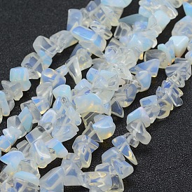 Perles opalite brins, puce