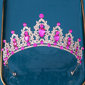 Bridal Crown Headpiece with Rhinestone Crystal Wedding Dress Accessories - Elegant and Sparkling.