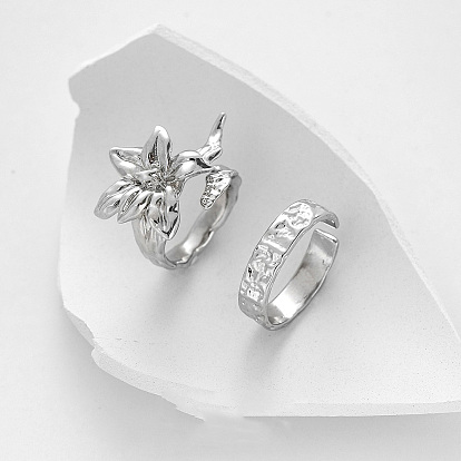 Brass Cuff Open Rings for Women