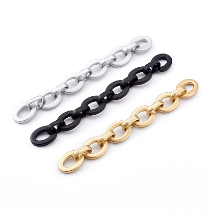 Opaque Spray Painted Acrylic  Linking Cable Chains, Quick Link Chains