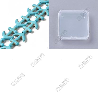 5 Strands Synthetic Turquoise Beads Strands, Anchor