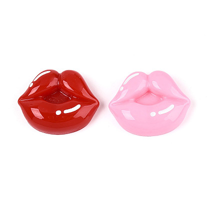 Непрозрачные кабошоны из смолы, губа