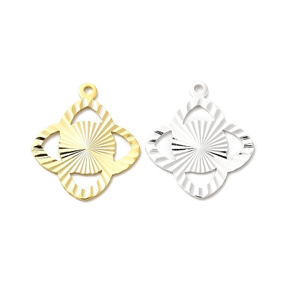 Brass Pendants, Cadmium Free & Lead Free, Clover Charm