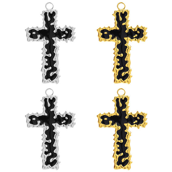 304 нержавеющей стальной эмали подвески, крест очарование