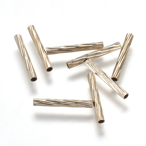 Brass Tube Beads, Long-Lasting Plated
