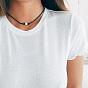 Minimalist Pearl Necklace Handmade Choker Shell Cord Pendant Jewelry