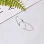 925 Sterling Silver OPen Cuff Ring, Simple Stackable Ring for Women