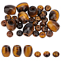2 Style Natural Tiger Eye Beads, Large Hole Beads, Barrel & Rondelle