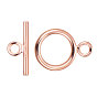 JK Findings, Rose Gold Filled Toggle Clasps, 1/20 Rose Gold Filled, Ring