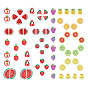 72 Pcs 18 Styles PVC Plastic Cabochons