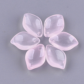 Прозрачный лак окрашенные стеклянные подвески, лепесток