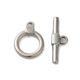 304 Stainless Steel Toggle Clasps, Round