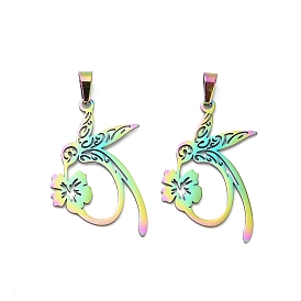 304 подвески из нержавеющей стали, подвески цветы и птицы