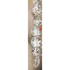 Handgefertigte Lampwork-Perlen zum Thema Weihnachten, Flachrund