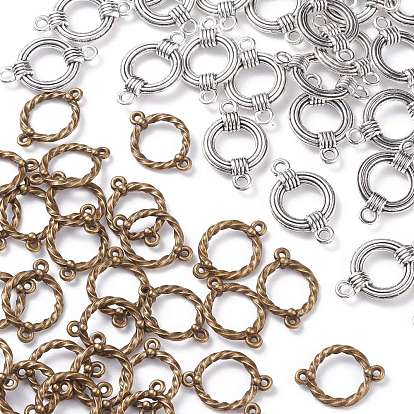100Pcs 2 Colors Alloy Links Connectors, Lead Free and Cadmium Free, Ring