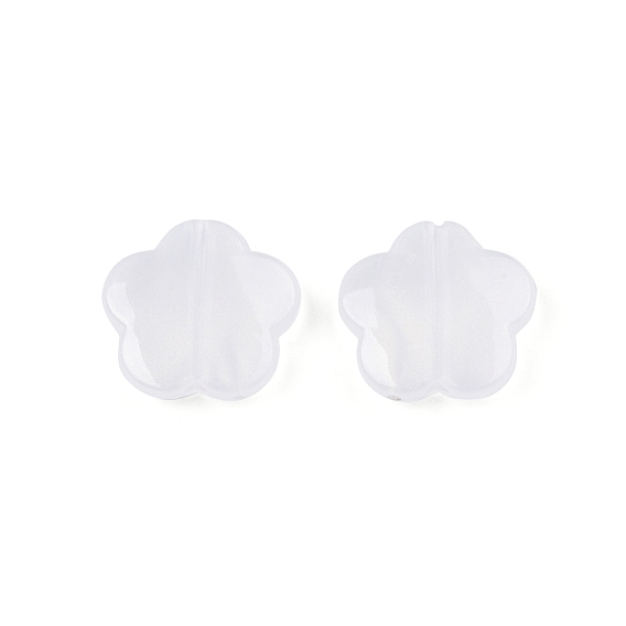 Непрозрачный акрил с блестящими пудровыми шариками, цветок