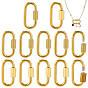 12Pcs 2 Styles 304 Stainless Steel Screw Carabiner Lock Charms, for Necklaces Making, Quick Links, Oval