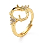 Стойка покрытие овальная латунь микропаве кубический цирконий регулируемый солитер кольцо компоненты, 4 настройки кольца зубца когтя, долговечный