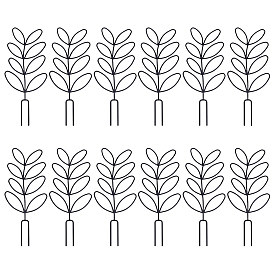 12Pcs ABS Plastic Plant Climbing Trellis, Leaf