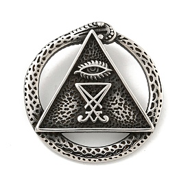 Sigil of Lucifer 316 Surgical Stainless Steel Pendants, Evil Satan Charms