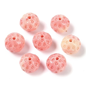 Synthetic Shell Dyed Beads, Flat Round