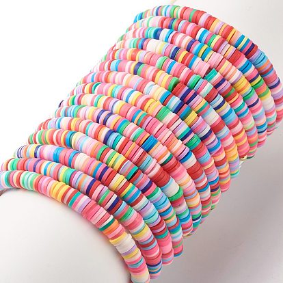 China Factory 30Pcs 30 Style Polymer Clay Heishi Beaded Stretch Bracelets  Set with Inspiration Word, Lucky Preppy Bracelets for Women Inner Diameter:  2-1/4 inch(5.7cm) in bulk online 