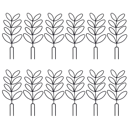 12Pcs ABS Plastic Plant Climbing Trellis, Leaf