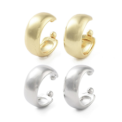 Простые латунные плоские серьги-каффы, долговечный, без кадмия и без свинца