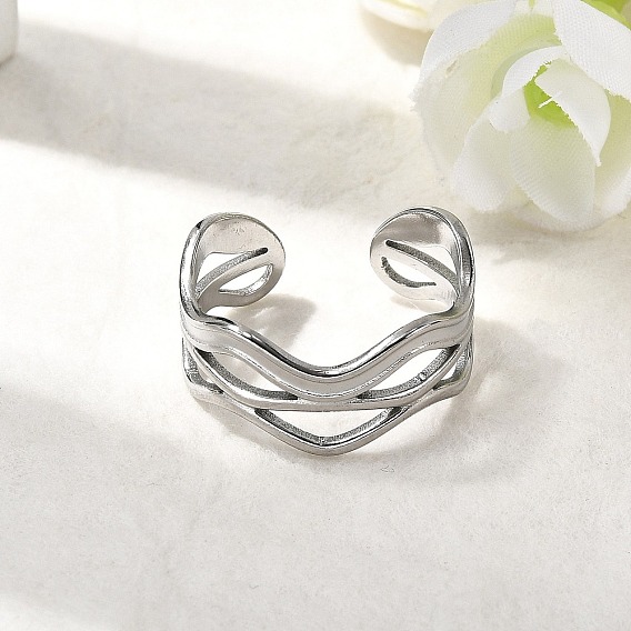 304 открытые манжеты из нержавеющей стали для женщин