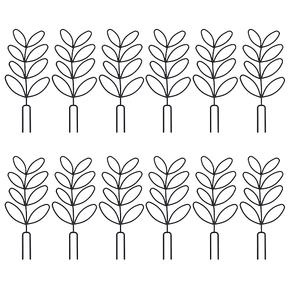12Pcs ABS Plastic Plant Climbing Trellis, Leaf