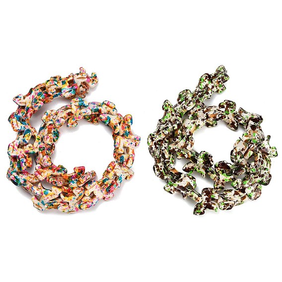 Dyed Synthetic Turquoise Beads Strands, Horse