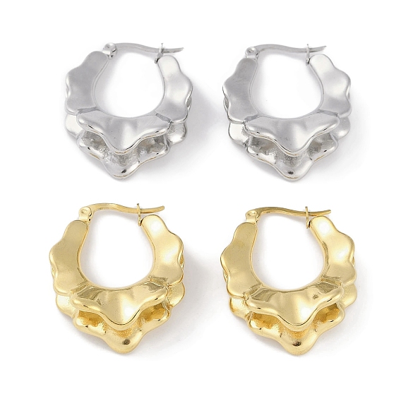 Серьги из 304 нержавеющей стали, для женщин, цветок