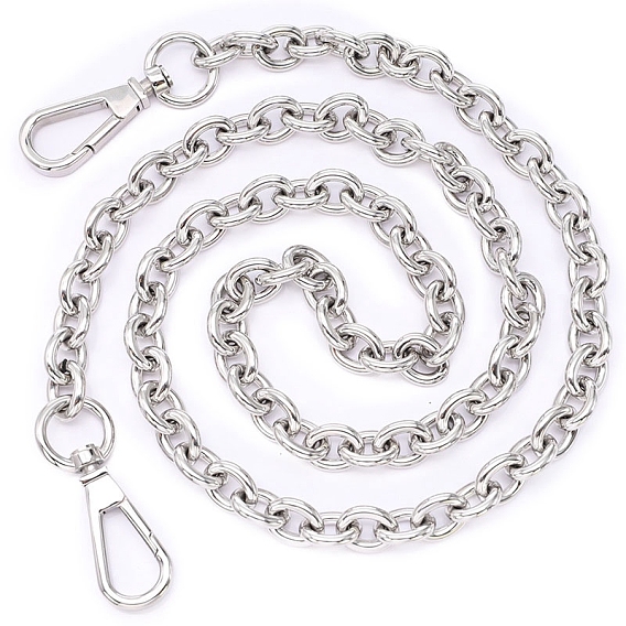 Цепочка для сумок из нержавеющей стали с защитой от потускнения, с застежками, для замены сумочки или сумки через плечо