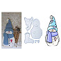 Carbon Steel Cutting Dies Stencils, for DIY Scrapbooking, Photo Album, Decorative Embossing, Paper Card, Matte Platinum Color, Chistmas Theme
