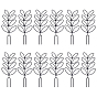 12Pcs ABS Plastic Plant Climbing Trellis, Leaf