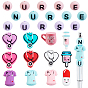 27Pcs 27 Styles Nurses' Day Silicone Focal Beads, Medical Care Series, Mixed Color